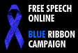 Free speach blue ribbon